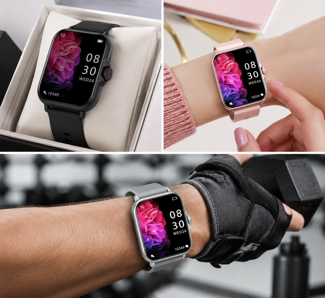 Smartwatch Inteligente Bluetooth | Llamadas, Notificaciones, Salud y Deporte | Compatible con Android y iPhone